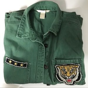Forever 21 Army Button Down
